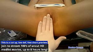 dr tampa conducts sisters first gyno exam on angel santana and aria nicole with gloves and spreading