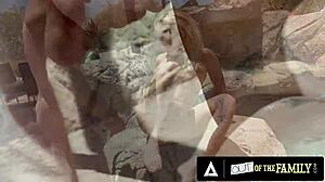 busty tattooed stepsister kitana montana fucks her step-sibling by the pool.