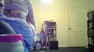 I admire Lori's big tits in the living room