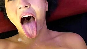 Brunette Babe With Big Tits Kisses Latina At Party