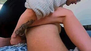 First Time Pegging With Toys And Fingering In Funny Aftershave Moment