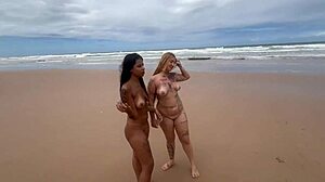 Do Beautiful Blonde and Latina Teens Enjoy Fucking on the Beach to Admire Nature in Interracial Anal?