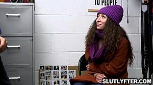 Shoplifter Amber Summer Stripped and Searched by Officer