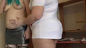 Nurse Assists Lesbian Patient With Intimate Orgasm Relief Using Fisting In Gloves