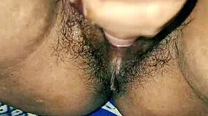 Desi Hot Indian Girl Inserts Dildo Into Hairy Pussy While Moaning