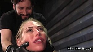 Gagged Blonde Throat Fucked