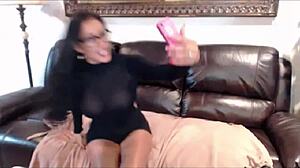 Maxine X Teases Big Tits and Ass Fucking Long Dildos to Orgasm