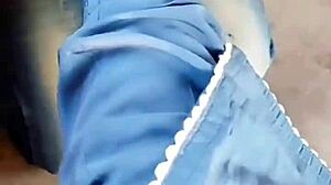 Do you worship her feet in this BDSM outdoor scene?