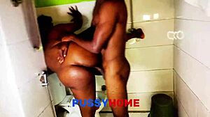 I passionately fucked her from the bathroom to the bed, bending her over in doggystyle