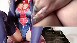 chubby latina gothic girl with big tits masturbates