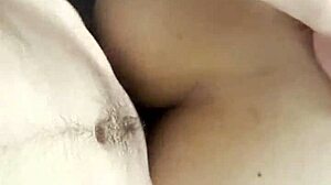 he thrusts into the gaping bbw's ass in the kitchen, filling her pussy with cum