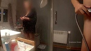 Stepmom Enters Bathroom, Watches Him Jerk
