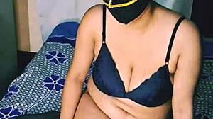 Desi Hot Indian Girl Inserts Dildo Into Hairy Pussy While Moaning