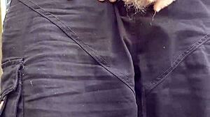 Rustyas1 takes another casual piss in his homemade mature routine