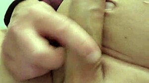 Petite girl jerks off quickly, teasing with her tiny body