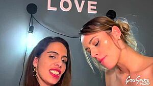 Joy And Anita, Naughty Europeans In Lingerie, Engage In FFM Threesome