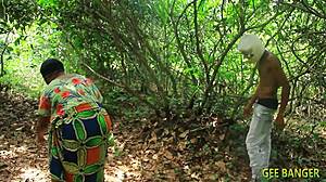 She Loves Fucking in the Bush, Squirting on Big Black Cock