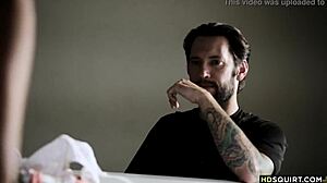 Adriana Chechik squirting during threesome with boyfriend and border patrol