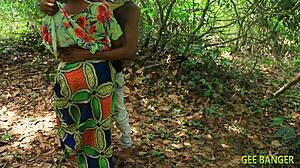 She Loves Fucking in the Bush, Squirting on Big Black Cock