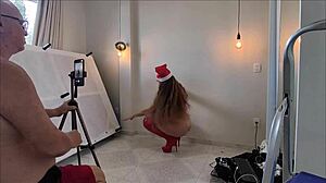 Blonde Kellenzinha Bent Over for Christmas Doggystyle