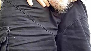 Rustyas1 takes another casual piss in his homemade mature routine