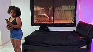 Old stepmom gets her pussy creamy while masturbating