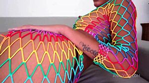 Karina rose endures first double anal by monster cocks, gaping and atm during interview.