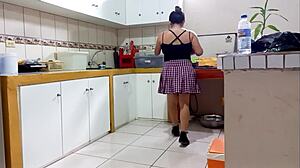 Secret Sex Between Stepmother And Stepson At Home.