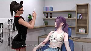 Futanari Doctor Muff Diving Patient's Pussy in Hospital