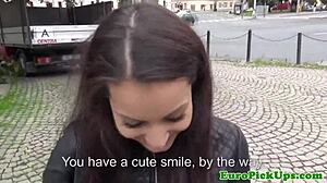 Euro teen slut feels pleasure tasting cum in public pov with neighbors watching