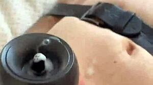 I feel so intense while cock milking with VacuGlide by Autoblow in this BDSM teaser setup.