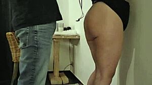 Belgian couple engages in soft sm anal sex with toys, spanking, and choking.