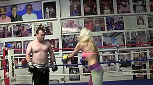 Blonde Bombshell in Mixed Boxing Match