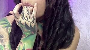 Naughty Kitten With Split Tongue Masturbates For You Testing My New Svakom Toy