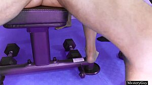 Dirty Blonde With Big Tits In Naughty Gym Fantasy With Three Guys