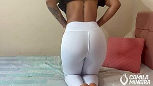 Intense Orgasm Hits as Petite Milf Fingers Tight Wet Pussy Until Squirting Everywhere!