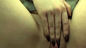 I feel my pussy stretching wide around this massive dildo pushing deeper inside