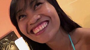 why is this horny thai girlfriend making interracial homeporn on vacation with her farang?