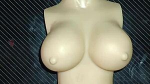 dolly begs for double penetration on the desk, and i creampie her tits