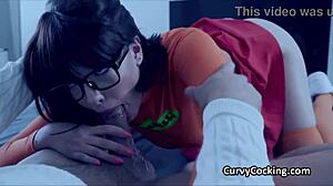 busty velma throats and rides freds dick