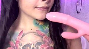 Naughty Kitten With Split Tongue Masturbates For You Testing My New Svakom Toy