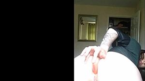 my dildo is in my tight teen ass, feels so good ahh