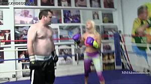 Blonde Bombshell in Mixed Boxing Match