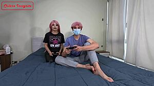 Latina Gamer Friend Bent Over In Fortnite Cosplay For Cum In Mouth Sex