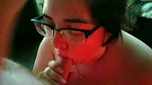 Amateur bbw with big tits sucks thestonedfoxs cock!