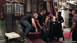 Big Cock Studs Fuck Horny Ebony Slave Anal