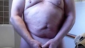 Chris Takes a Refreshing Shower in Solo Bathing Session