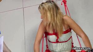 kinky girl was taken in ass hole assylum for painful therapy