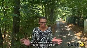 hunt4k blonde made her boyfriend cuckold and enjoyed the amateur outdoor fuck in forest