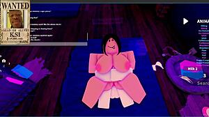 Dream Goth Mommy Rides Big Cock in Roblox Condo